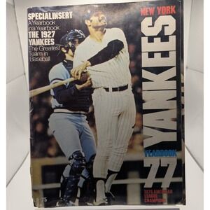 New York Yankees Yearbook 1977 MLB 1927 Yankees Insert Babe Ruth Lou Gehrig Fair